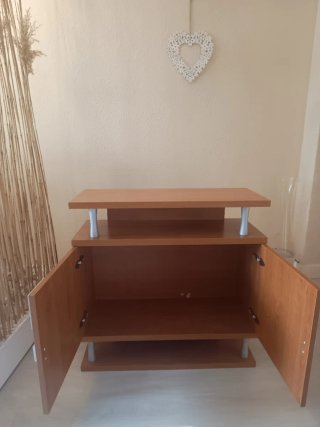 Mueble recibidor/zapatero madera y metal
