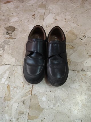 Zapatos Escolares Negros Velcro Talla 37