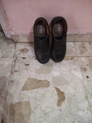 Zapatos Escolares Negros Velcro Talla 37