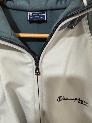 Sudadera Champion Vintage Gris y Azul