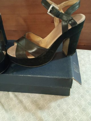 Sandalias Pedro Miralles Tacón Piel Negro