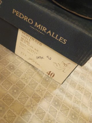 Sandalias Pedro Miralles Tacón Piel Negro