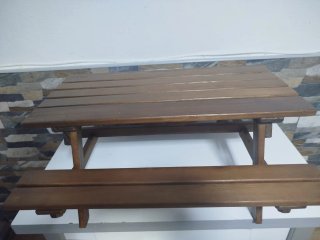 Maqueta Mesa Banco Picnic Madera