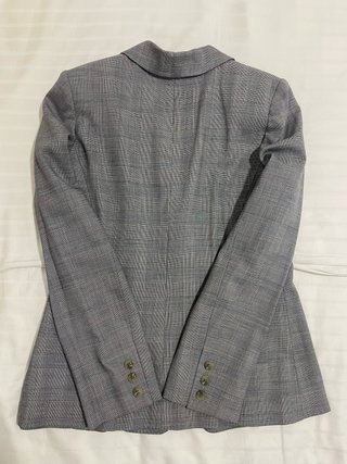 Blazer Jigsaw Gris Cuadros