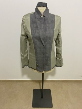 Blazer Jigsaw Gris Cuadros