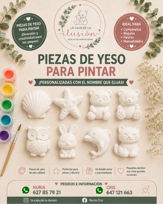 Piezas de Yeso para Pintar - Manualidades