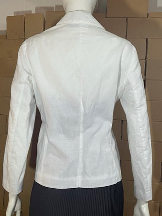 Blazer Lino Stradivarius Talla L Blanco