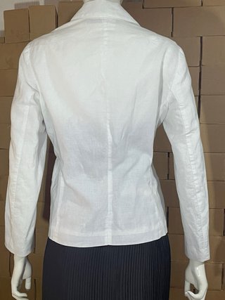 Blazer Lino Stradivarius Talla L Blanco