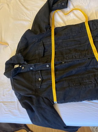 Chaqueta vaquera negra con forro