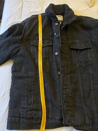 Chaqueta vaquera negra con forro