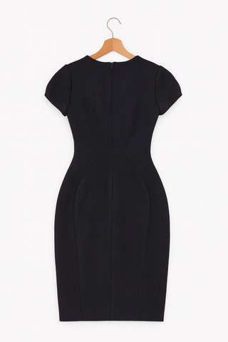 Vestido l'Agence Negro Midi Elegante