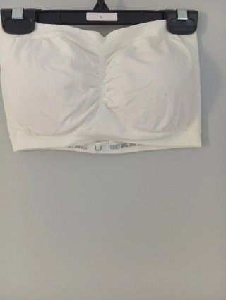 Sujetador Bandeau Blanco Talla L