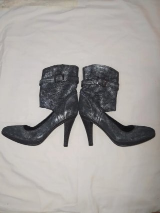 Bolso y Zapatos Cristian Lay Negro/Plata