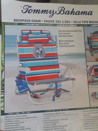 Silla Tommy Bahama Playa Azul/Rojo