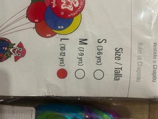 Disfraz Payaso Arcoíris Mujer Talla L. 10-12años