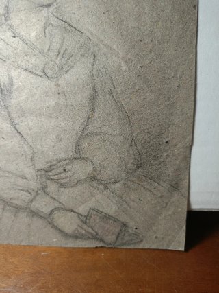 Dibujo antiguo mujer siglo XIX