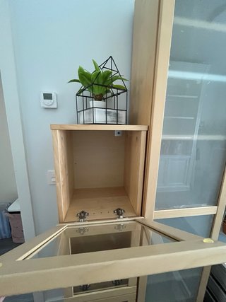 2 Estanterías Madera Pino y Cristal