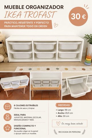 Mueble Organizador IKEA TROFAST 6 Bandejas