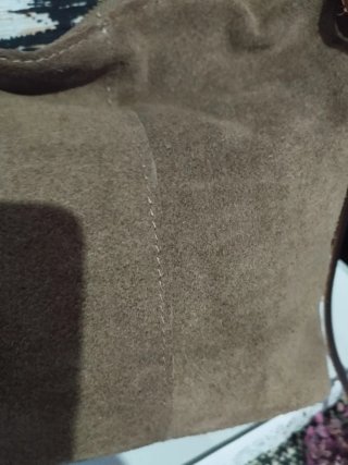 Bolso de hombro en Ante y Piel Marrón