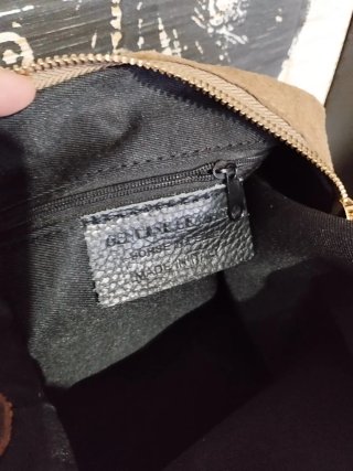 Bolso de hombro en Ante y Piel Marrón