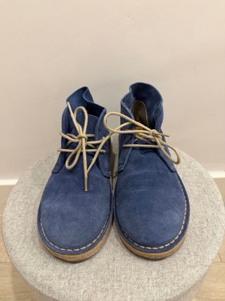 Botines de ante azul mujer talla 36