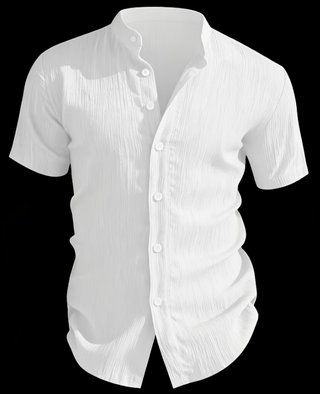 Camisa blanca manga corta hombre