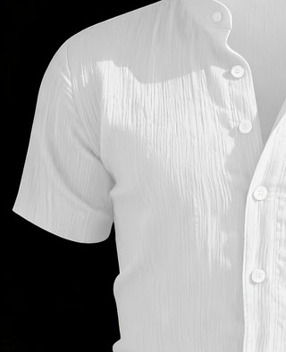 Camisa blanca manga corta hombre