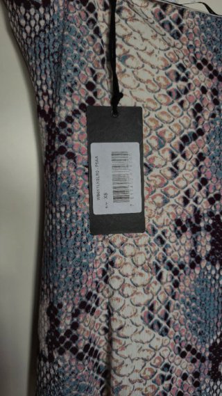 Vestido corto estampado serpiente