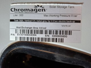 Acumulador Solar ACS Chromagen 300L