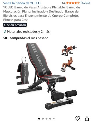 Banco de pesas plegable