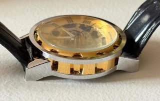 Reloj Mecánico Automático Winner Acero Dorado/piel