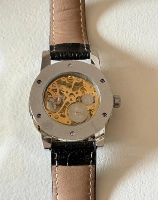 Reloj Mecánico Automático Winner Acero Dorado/piel