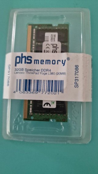 PHS Memory 32GB DDR4 Lenovo ThinkPad Yoga