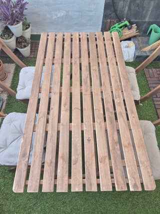 Conjunto Mesa y Sillas Jardín Ikea Madera