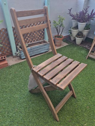 Conjunto Mesa y Sillas Jardín Ikea Madera