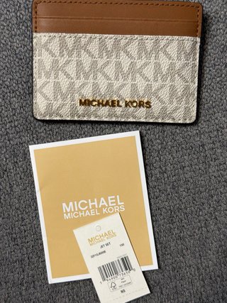 Tarjetero Michael Kors Beige/Marrón Nuevo