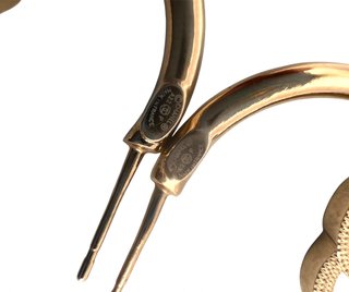 Pendientes Chanel Aro Doble CC Oro