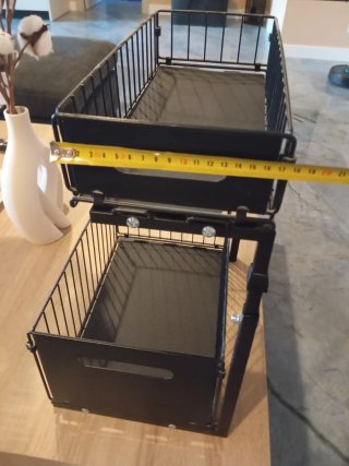 Organizador extensible metálico negro