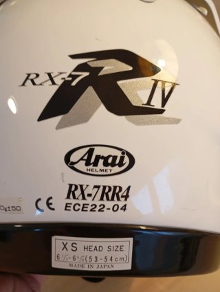 Casco arai rx7 rr4 talla xs más pantalla repuesto