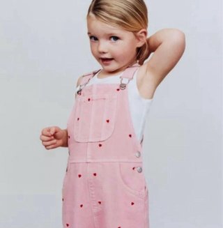 Peto Zara niña rosa corazones 2 años