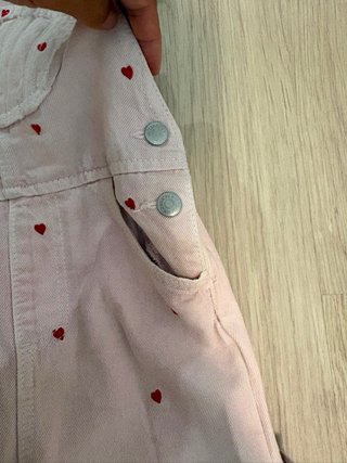 Peto Zara niña rosa corazones 2 años