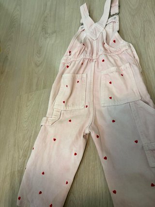 Peto Zara niña rosa corazones 2 años