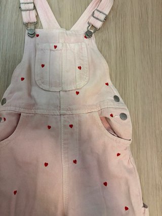 Peto Zara niña rosa corazones 2 años