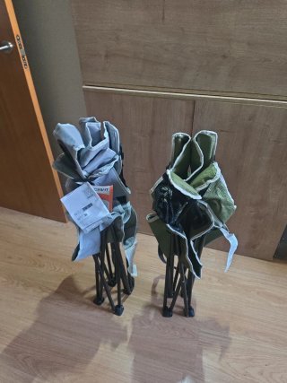 2 Sillas Plegables Camping Tela y Metal