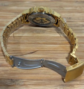 Reloj Mecánico Automático Esqueleto Dorado
