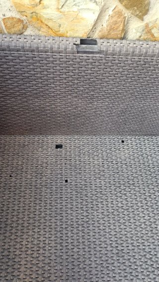 Conjunto Muebles Jardín Gris sintético