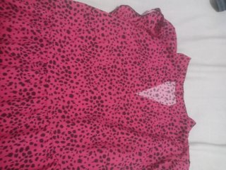 Vestido Shein estampado fucsia