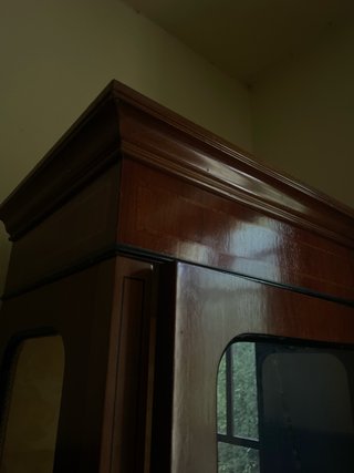 Vitrina de madera y cristal