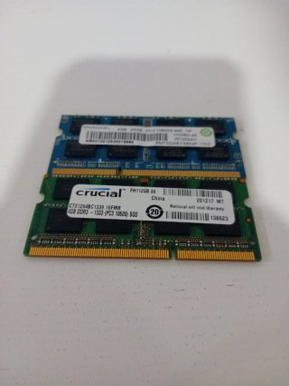2x Crucial 4GB DDR3 1333MHz SODIMM RAM