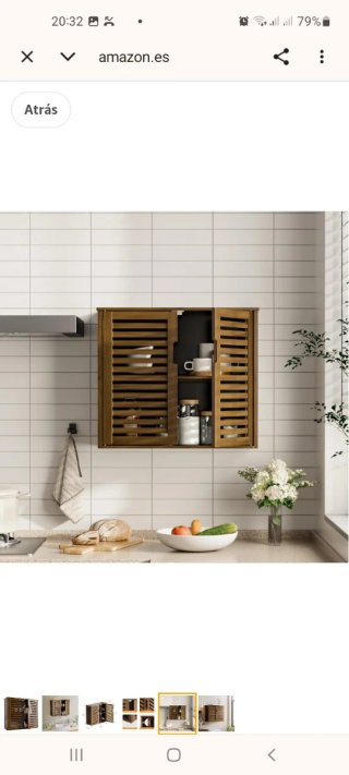 Armario auxiliar baño y cocina bambú nuevo